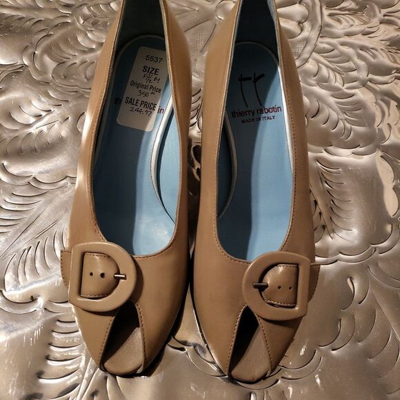 Thierry rabotin-appa pewter b made in Italy the softest buttery leather sz.35.5 - Picture 1 of 9